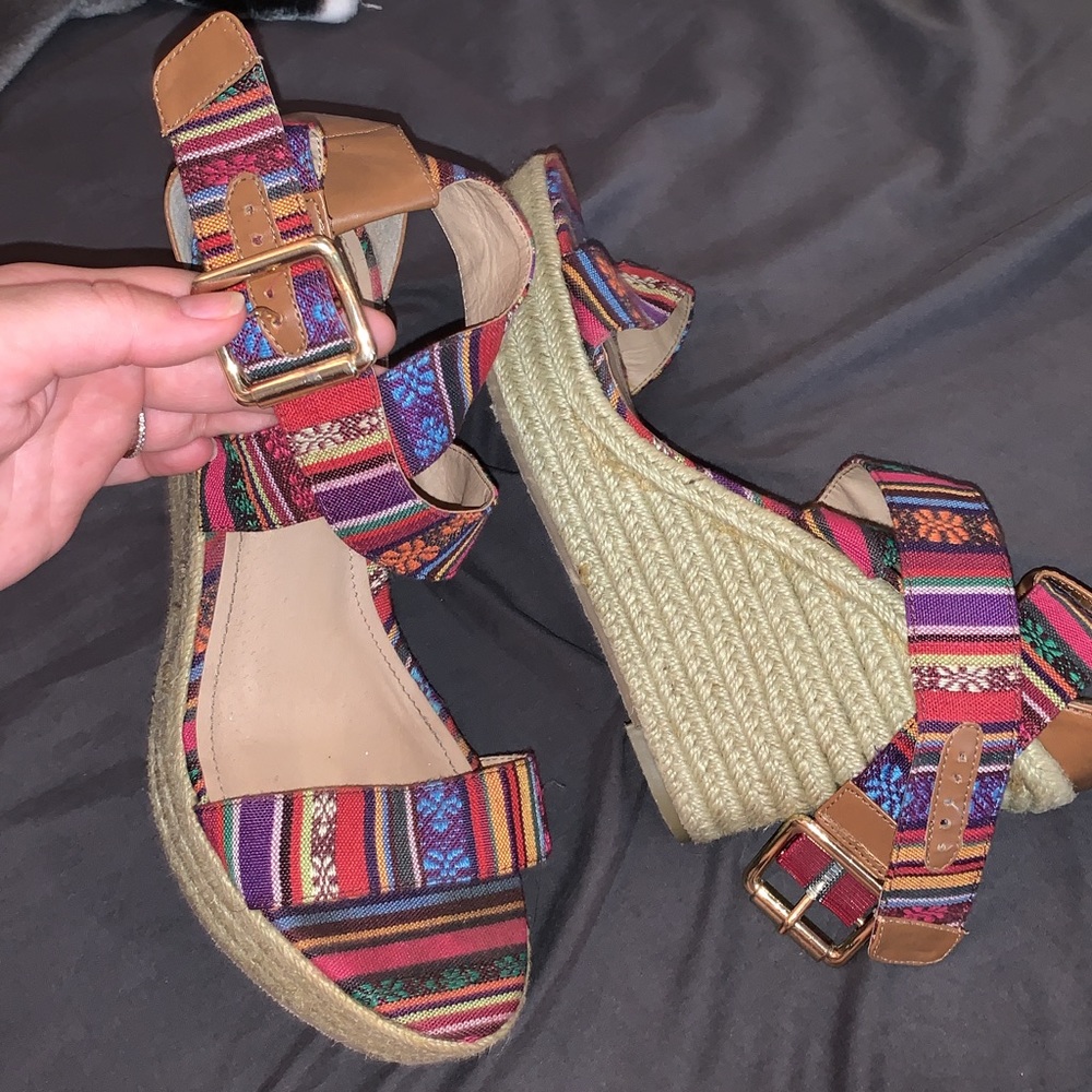 Steve Madden pattered wedges